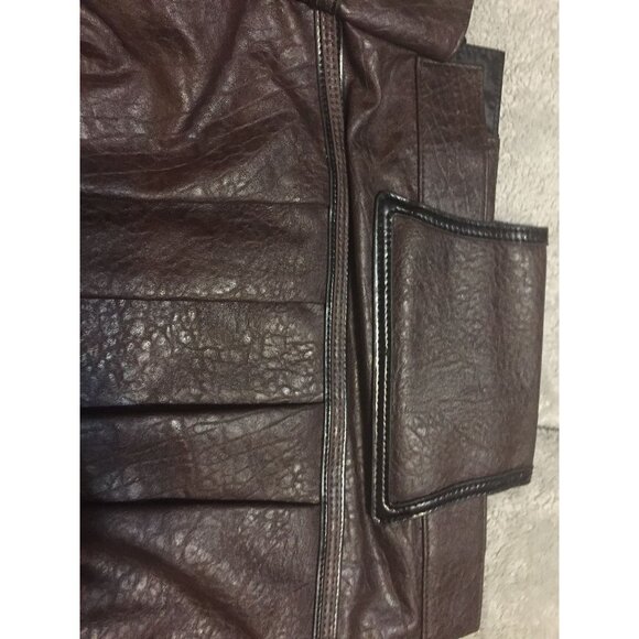 Miche-Katheryn Brown Faux Leather Handbag/ Shell With Multiple Pockets - Picture 7 of 8